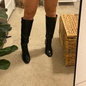 Black Knee High Boots